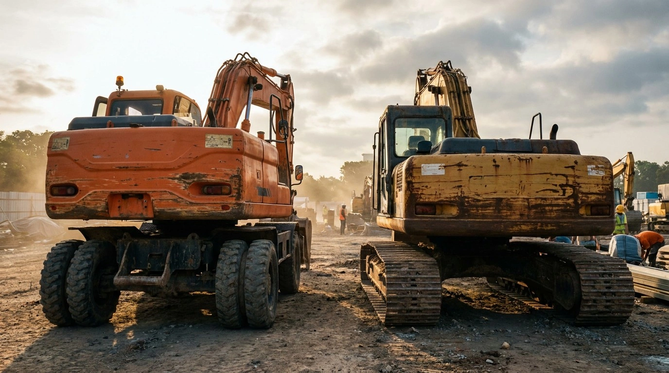 Wheeled vs. Crawler Excavators: Deciding the Best Traction Drivetrain for Your Fleet
